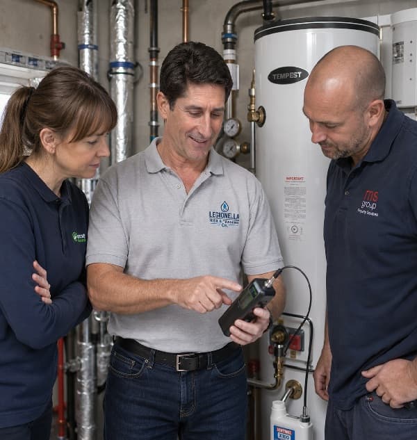 Hot water temperature monitoring during Legionella training in Doncaster